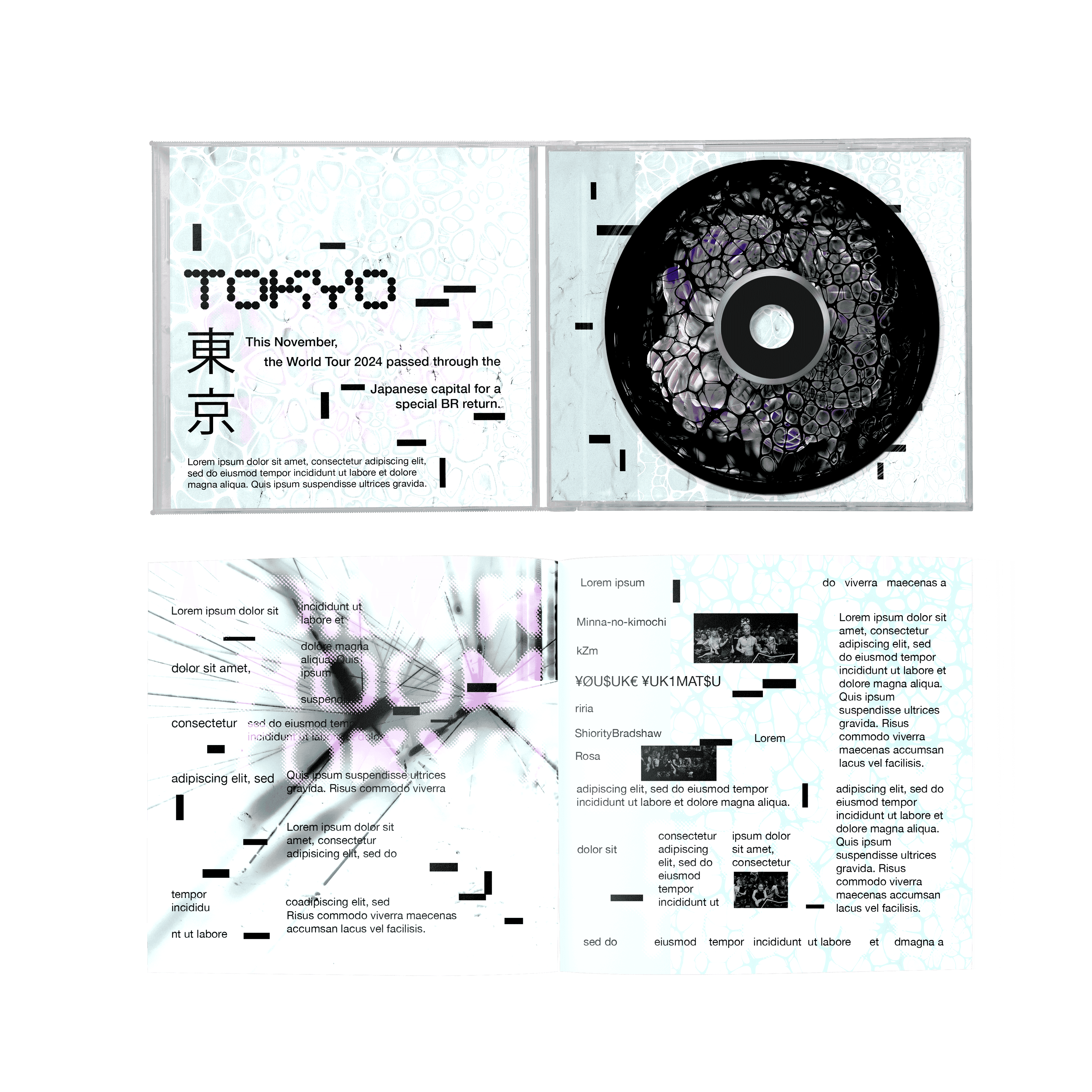 Boiler Room Tokyo CD case opened to reveal the minibook insert