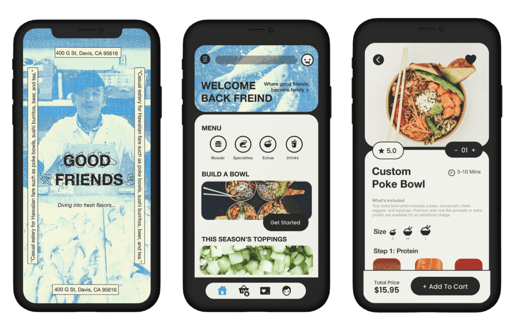 Price transparency menu mockup showing itemized pricing breakdown