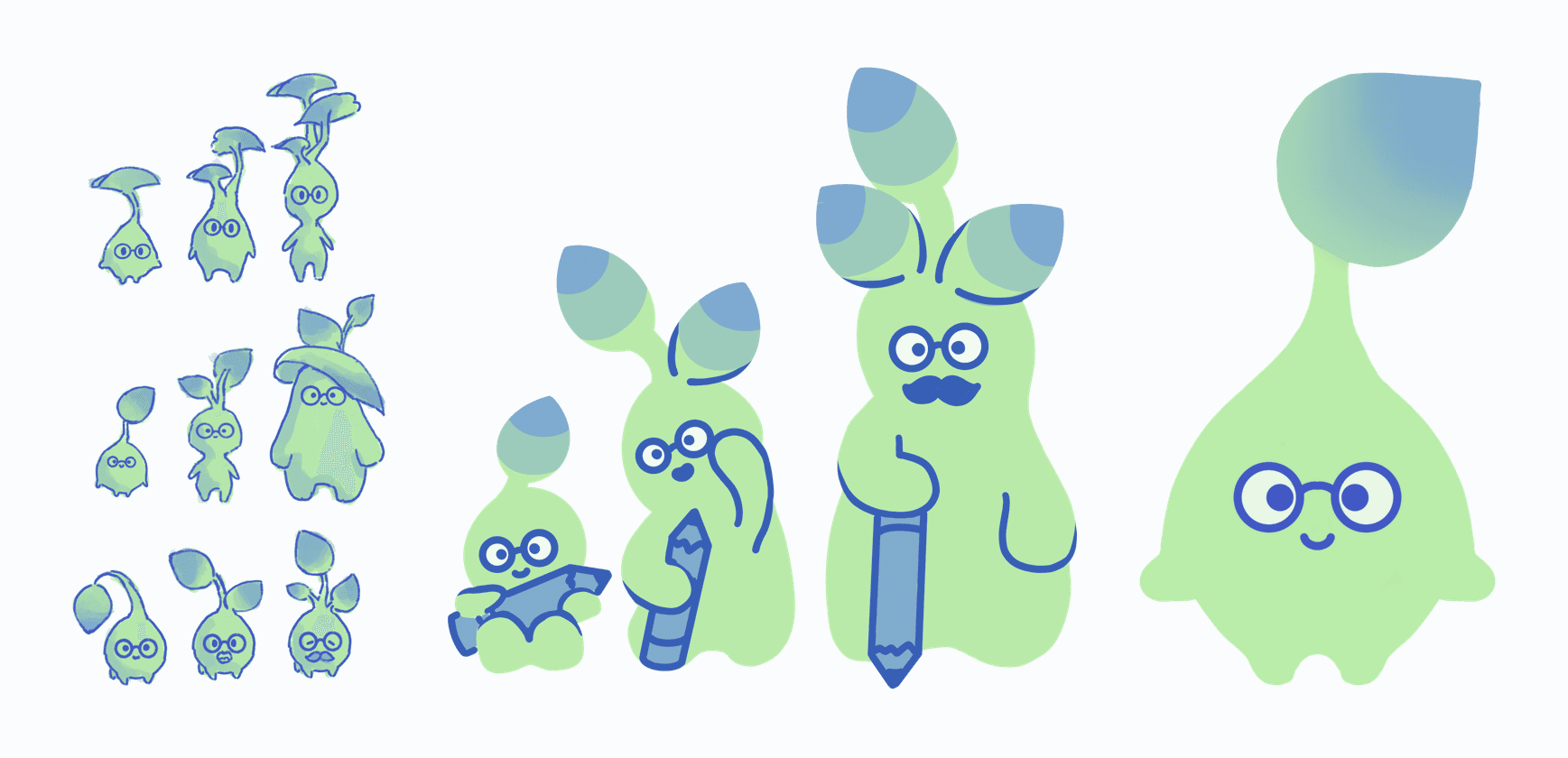 Lenny mascot design sketch sheets showing early exploration