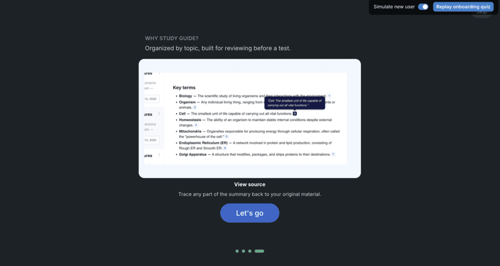 Onboarding step 6: generation complete