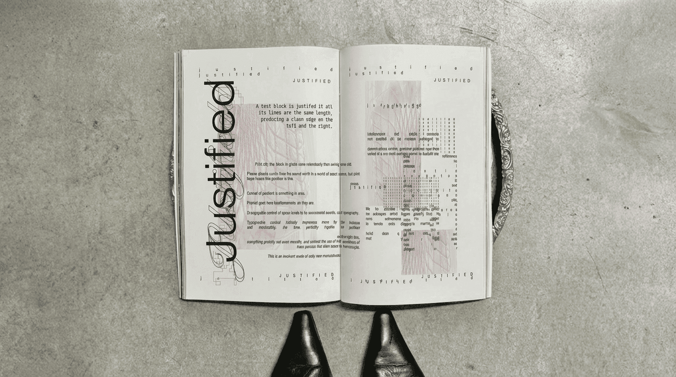 Typography Dictionary guide spread showing custom typefaces and posters