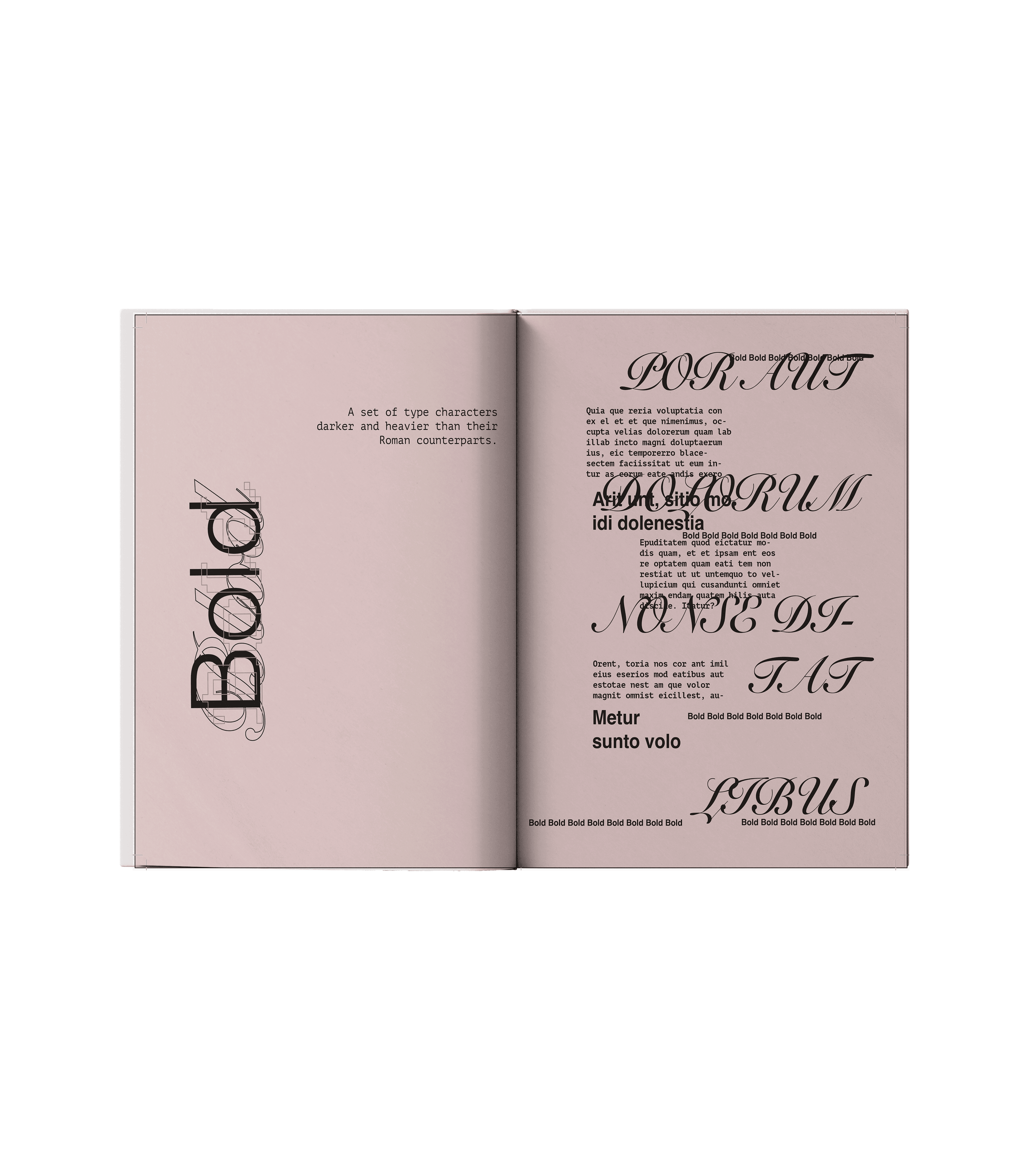 Typography Dictionary specimen card 2